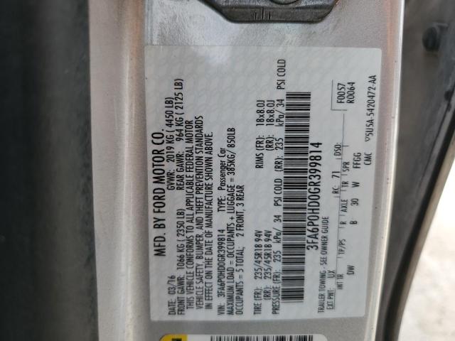 3FA6P0HD0GR399814 Ford FUSION SE