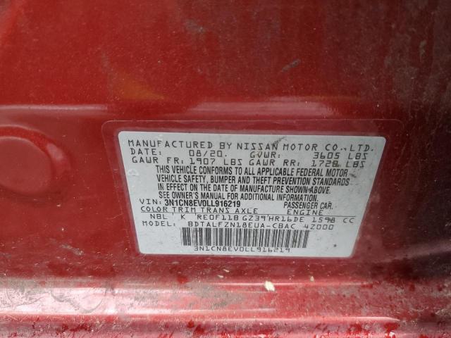 3N1CN8EV0LL916219 Nissan VERSA SV