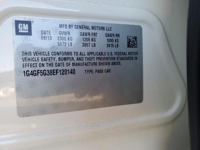 1G4GF5G38EF120140 Buick Lacrosse Touring