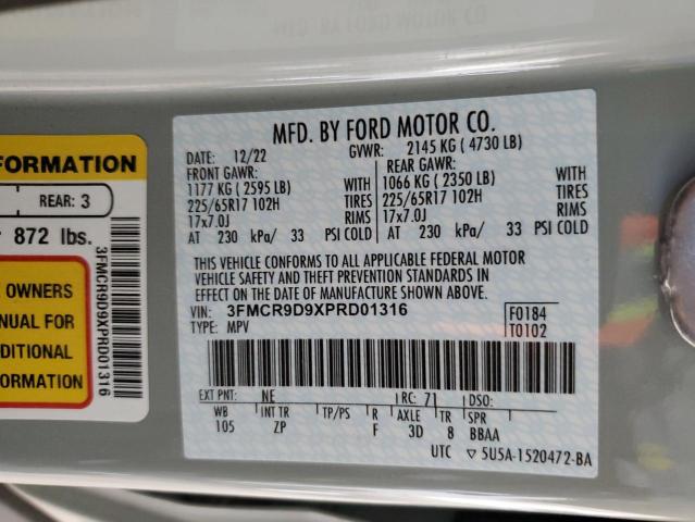3FMCR9D9XPRD01316 Ford Bronco Sport Badlands