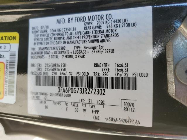 3FA6P0G73JR272302 Ford FUSION S