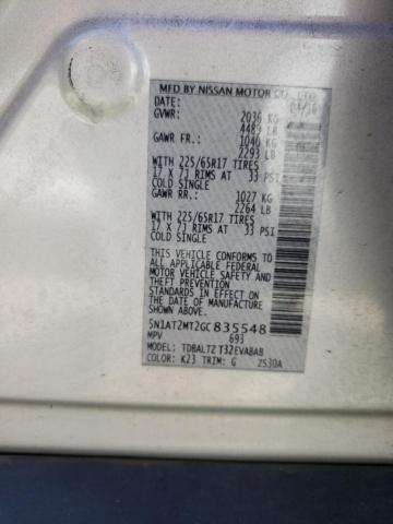 5N1AT2MT2GC835548 Nissan ROGUE S