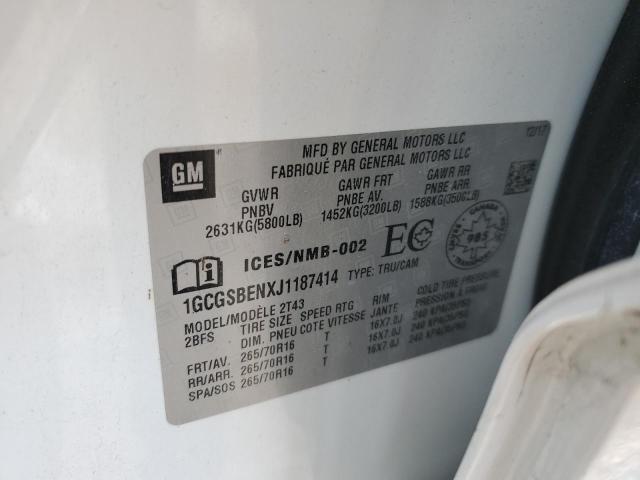 1GCGSBENXJ1187414 Chevrolet Colorado