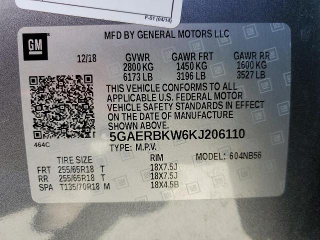 5GAERBKW6KJ206110 Buick Enclave Essence