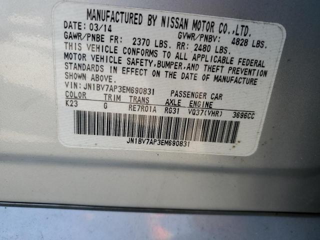 JN1BV7AP3EM690831 Infiniti Q50 BASE