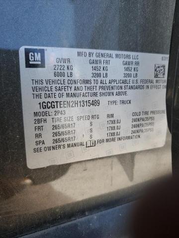 1GCGTEEN2H1315489 Chevrolet Colorado Zr2