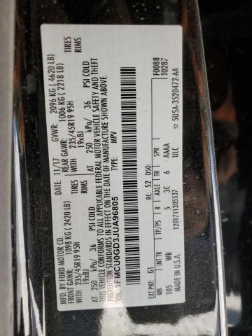 1FMCU0GD3JUA96805 Ford ESCAPE SE
