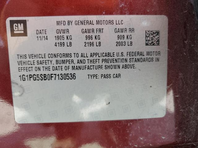 1G1PG5SB0F7130536 Chevrolet CRUZE LTZ