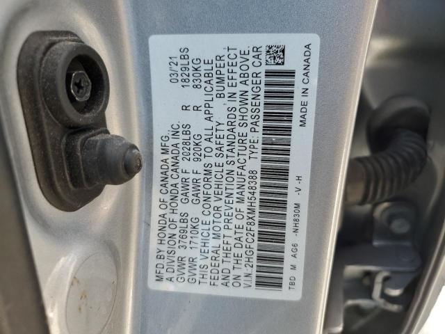 2HGFC2F8XMH548388 Honda Civic Sport