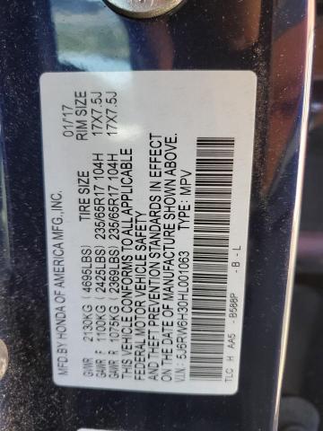 5J6RW6H30HL001063 Honda CR-V LX