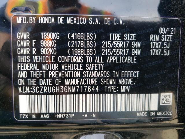 3CZRU6H36NM717644 Honda HR-V LX