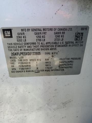 2GKFLPE3XG6122805 GMC Terrain Slt