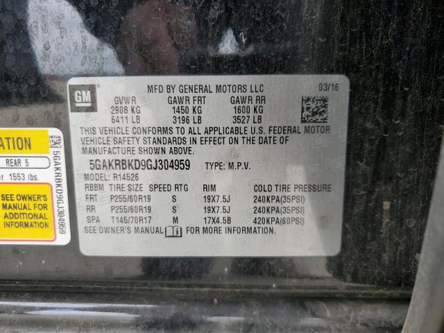 5GAKRBKD9GJ304959 Buick Enclave