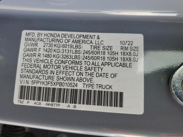5FPYK3F5XPB010524 Honda Ridgeline Rtl