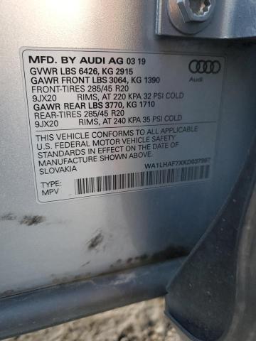 WA1LHAF7XKD037997 Audi Q7 Premium Plus
