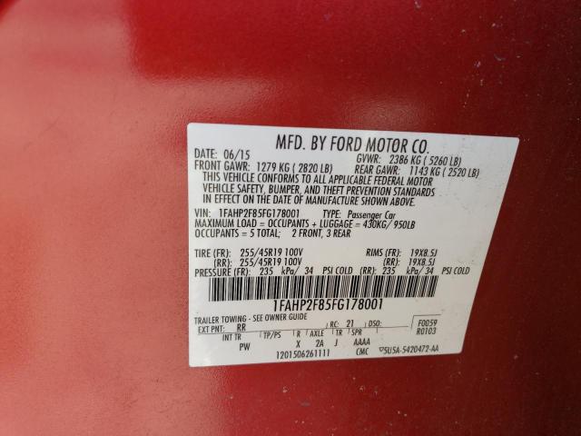 1FAHP2F85FG178001 Ford Taurus Limited