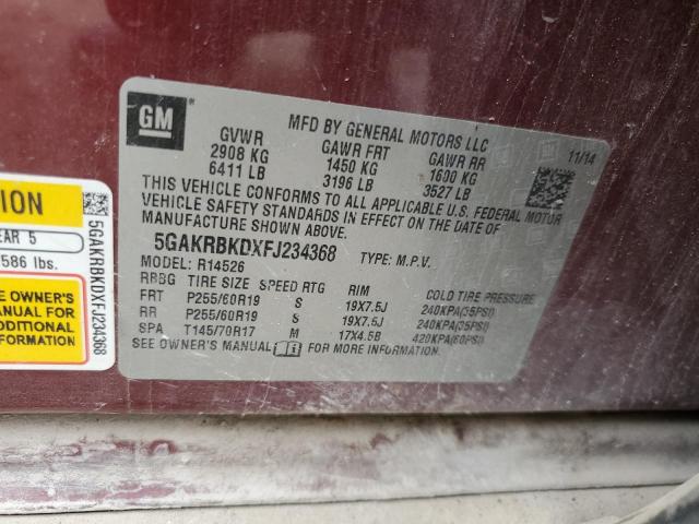 5GAKRBKDXFJ234368 Buick Enclave