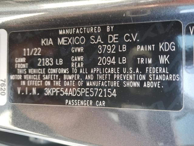 3KPF54AD5PE572154 KIA Forte Gt Line