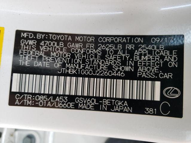 JTHBK1GG0J2260446 Lexus ES 350