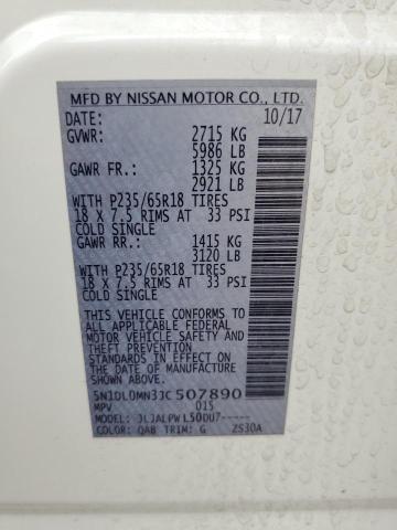 5N1DL0MN3JC507890 Infiniti QX60