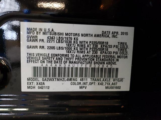 4A4AR3AU1FE032845 Mitsubishi Outlander Sport Es