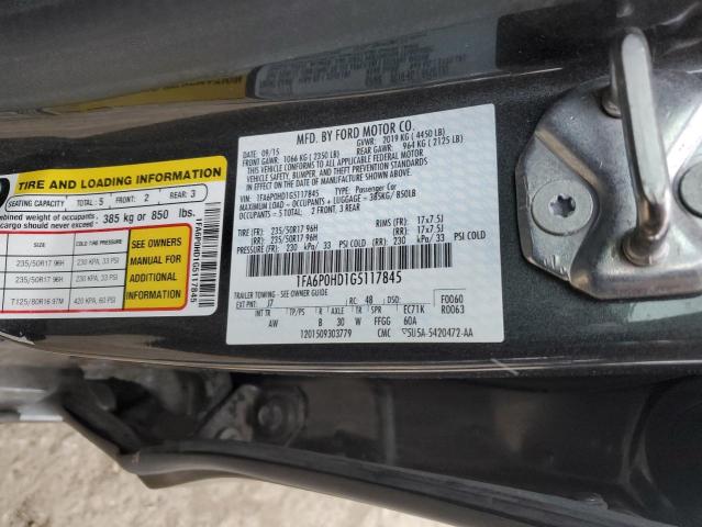 1FA6P0HD1G5117845 Ford FUSION SE