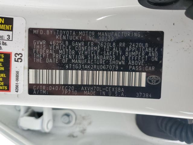 4T1G31AK2RU067079 Toyota Camry Se Night Shade
