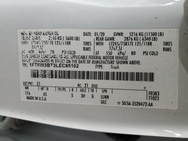 1FT8W3BT3LEC85102 Ford F350 Super Duty