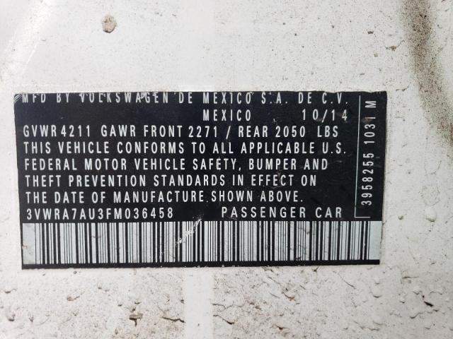 3VWRA7AU3FM036458 Volkswagen Golf Tdi