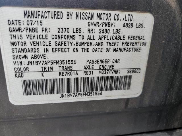 JN1BV7AP5FM351554 Infiniti Q50 BASE