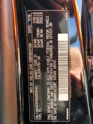 7JRA22TK4KG003440 Volvo S60 T6 Momentum