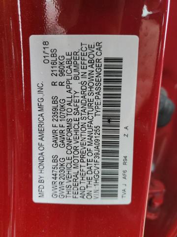 1HGCV1F39JA091255 Honda Accord Sport