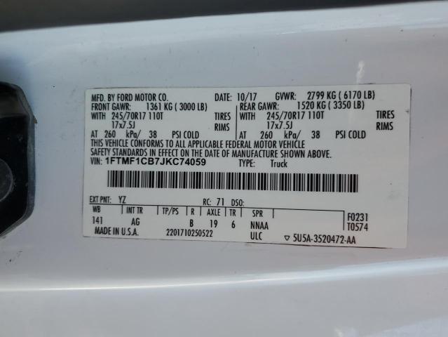 1FTMF1CB7JKC74059 Ford F150