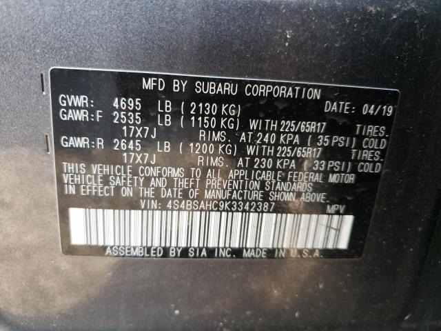 4S4BSAHC9K3342387 Subaru Outback 2.5i Premium