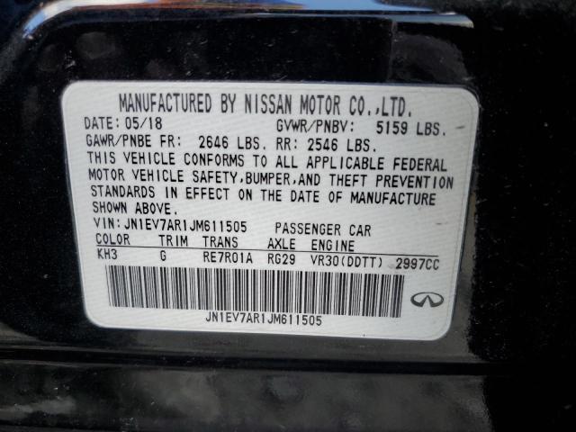 JN1EV7AR1JM611505 Infiniti Q50 LUXE