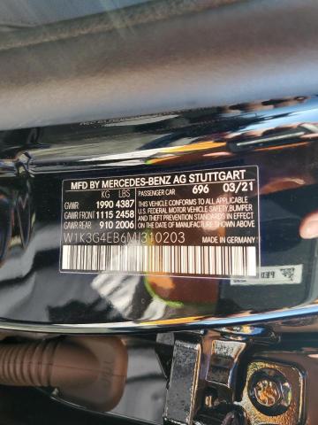 W1K3G4EB6MJ310203 Mercedes-Benz A 220