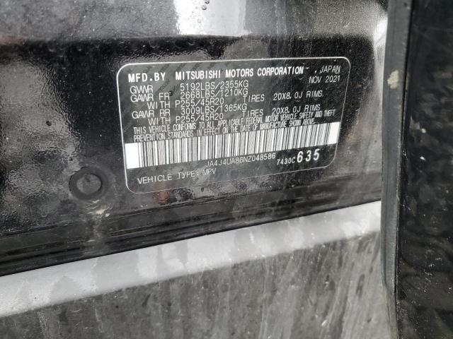 JA4J4UA86NZ048586 Mitsubishi Outlander Se