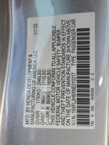 19XFL2H8XNE010217 Honda Civic Sport