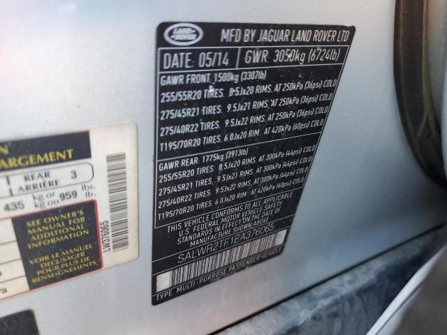 SALWR2TF1EA376065 Land Rover Range Rover Sport Sc