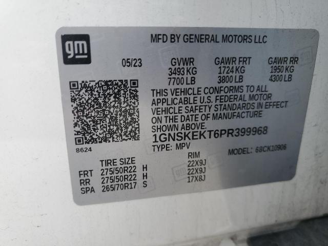 1GNSKEKT6PR399968 Chevrolet Suburban K1500 Rst