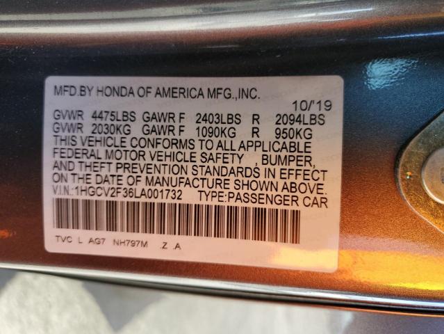 1HGCV2F36LA001732 Honda Accord Sport