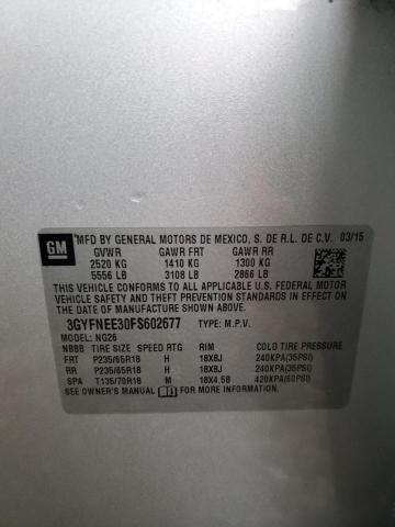 3GYFNEE30FS602677 Cadillac Srx Luxury Collection