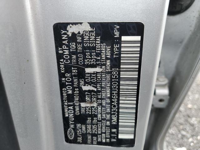 KM8J3CA46HU301581 Hyundai Tucson Limited