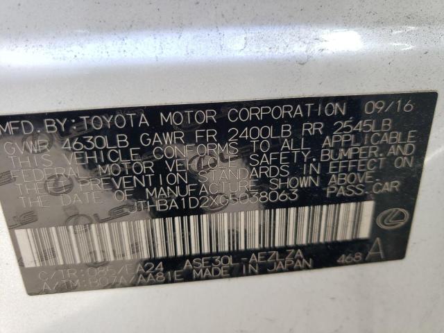 JTHBA1D2XG5038063 Lexus IS 200T