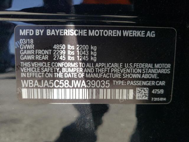 WBAJA5C58JWA39035 BMW 530 I