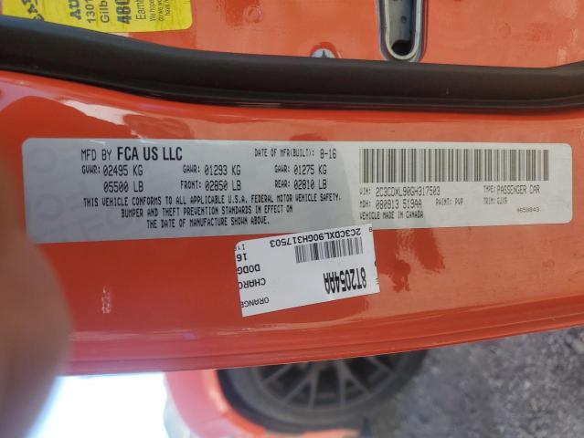 2C3CDXL90GH317503 Dodge Charger Srt Hellcat