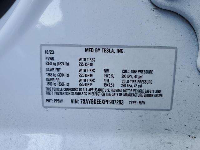 7SAYGDEEXPF907203 Tesla Model Y