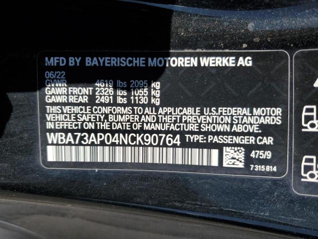 WBA73AP04NCK90764 BMW 430xi