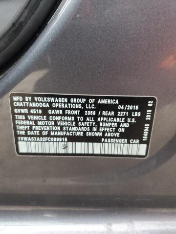 1VWAS7A32FC089915 Volkswagen PASSAT S