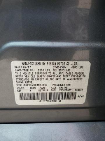 JN1FV7APXHM851195 Infiniti Q50 Red Sport 400